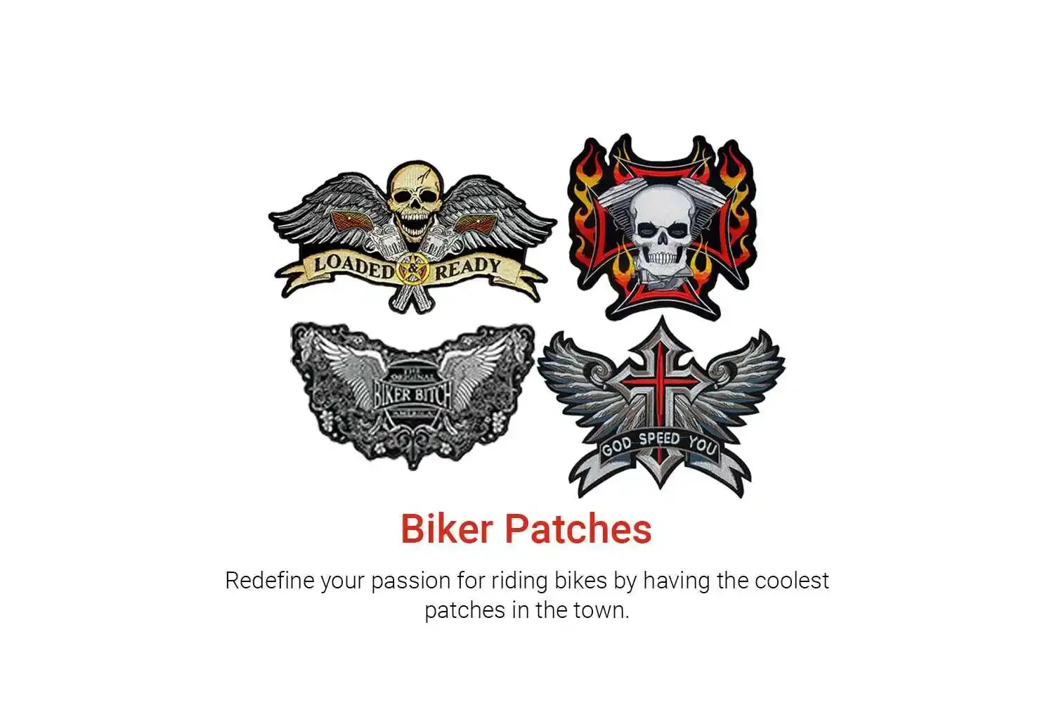 Custom biker patches example from GetUSAPatches