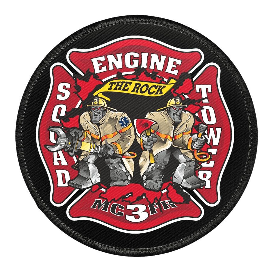 Custom fire & public safety patch produced by GetUSAPatches