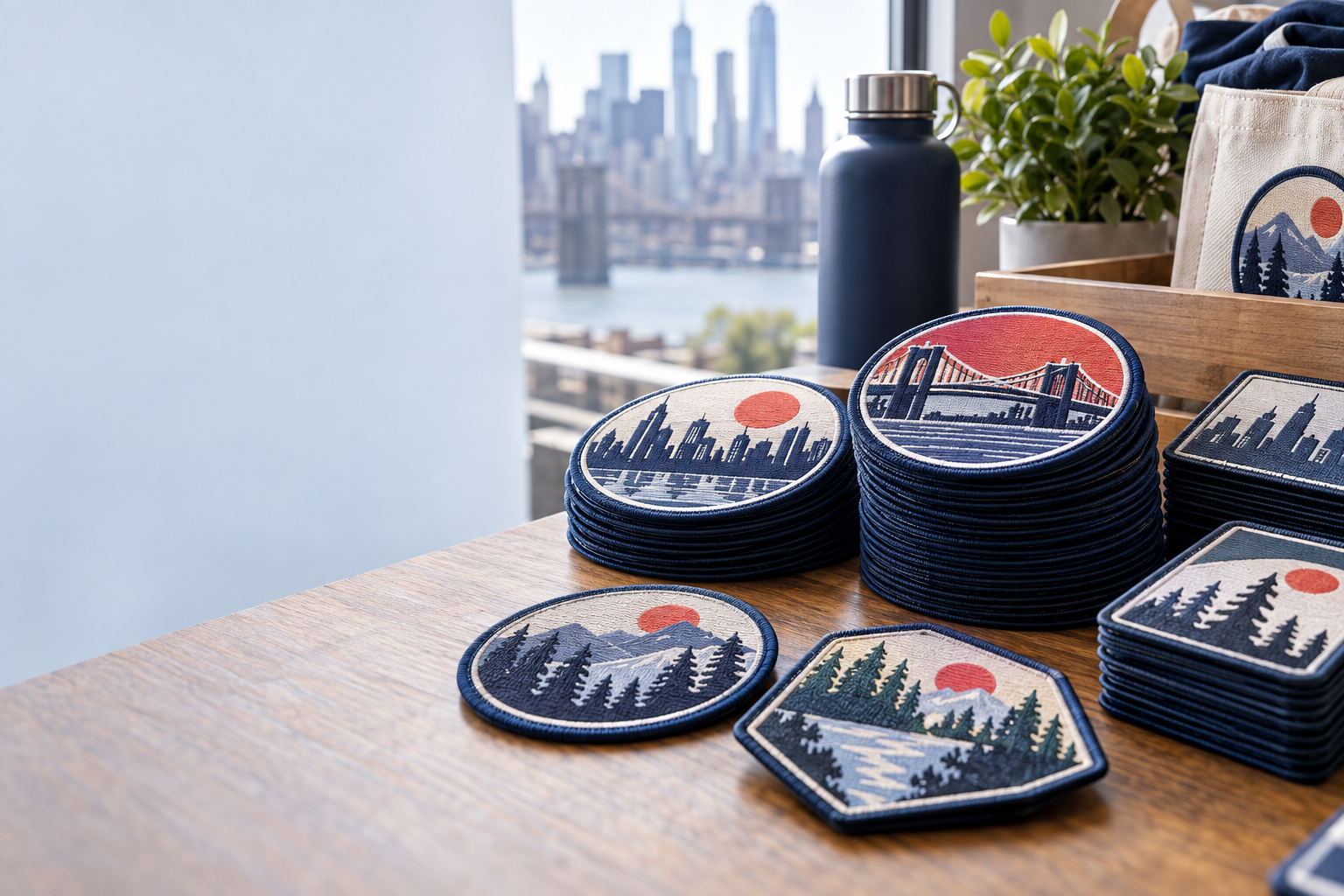 Budget and premium custom printed patches New York event organizers can compare by border, backing, and finished size