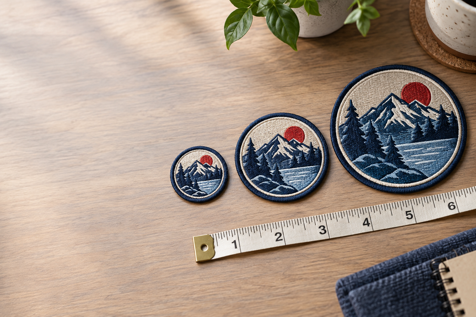 Size, border, and backing comparison for custom woven patches New York orders